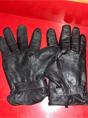 TIMBERLAND REFINED NAPPA LEATHER GLOVES, Fleece padded interior. Size L